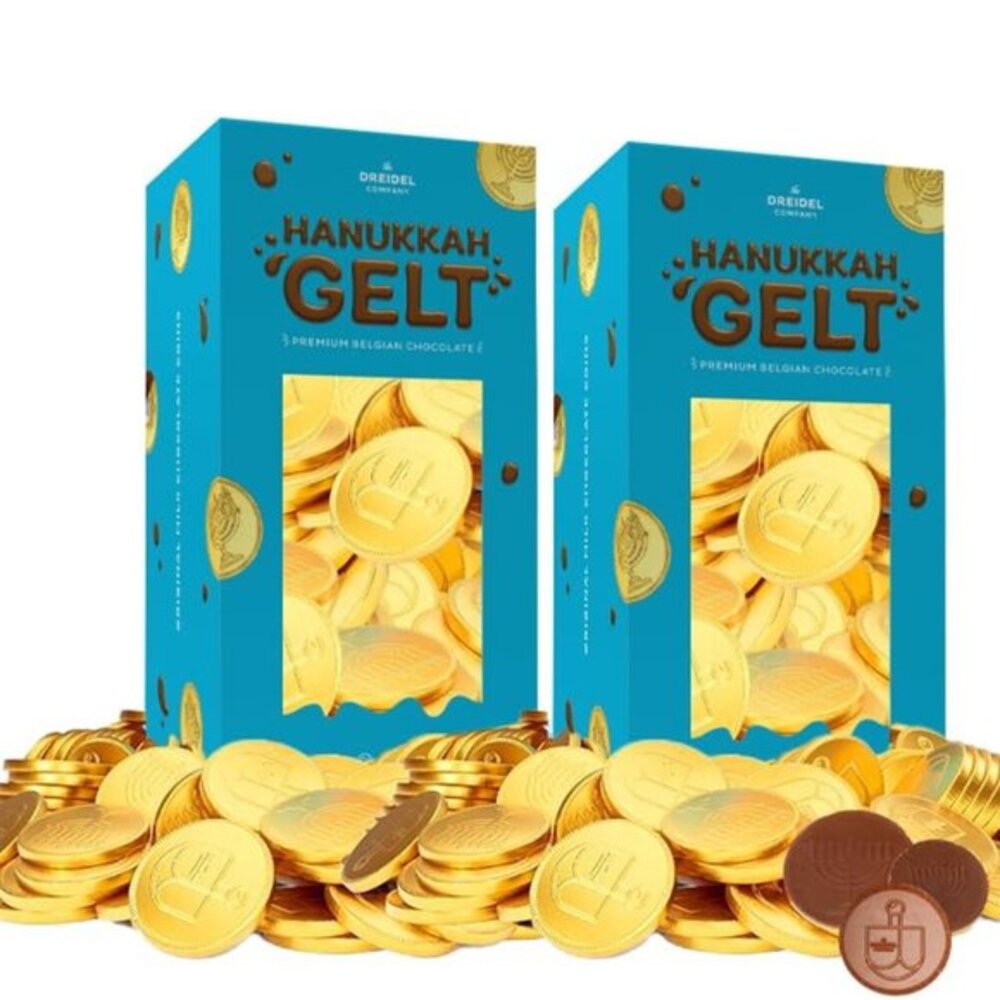 Chocolate Gelt, Nut-Free, Belgian Milk Chocolate Coins, Foil Wrapped‎ Gold Coins